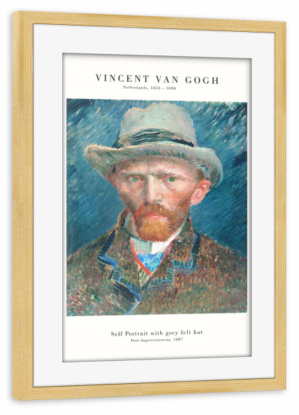 Poster mit Rahmen kiefer "Van Gogh - Portrait Uno" artboxONE - Menschen,Männer