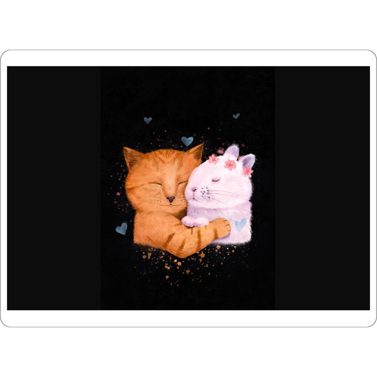 Tischset "Für immer Liebe" artboxONE - Natur,Für Kinder,Tiere,Liebe,Lustig - Kaninchen,Häschen,Katzen,Katze,Süß,Muttertag,Kinder,Kinderzimmer