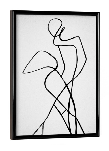 Poster mit schwarzem Rahmen "Silhouette abstrakt" artboxONE - Abstrakt,Menschen,Fashion