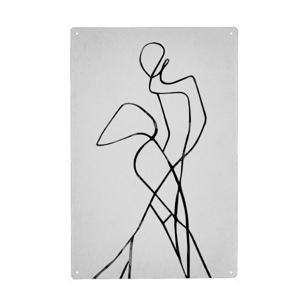 Metall Poster "Silhouette abstrakt" artboxONE - Abstrakt,Menschen,Fashion - Silhouette,Körper,Mode,Frau,Spur,Illustration,Abstrakt,Formen