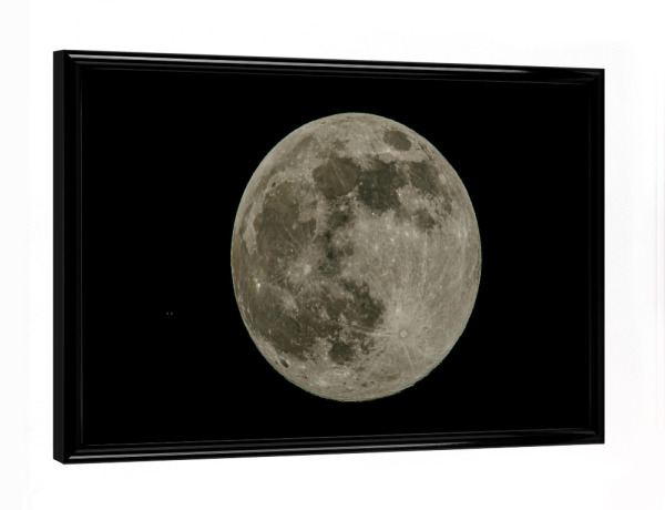 Poster mit schwarzem Rahmen "Vollmond in der Nacht" artboxONE - Natur - Mond,Nacht,Vollmond,Himmel,Astronomie,Astrologie