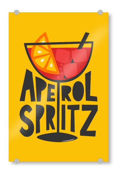 Acrylglasbild "APEROL SPRITZ (Cocktail)" artboxONE - Typografie,Essen & Trinken,Essen & Trinken / Alkohol