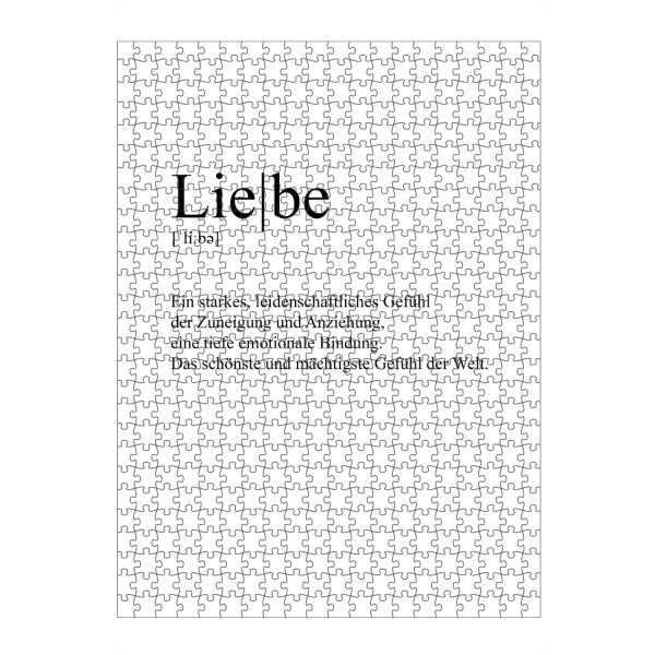 artboxONE Puzzle "Liebe - Definition" artboxONE - Typografie,Lustig
