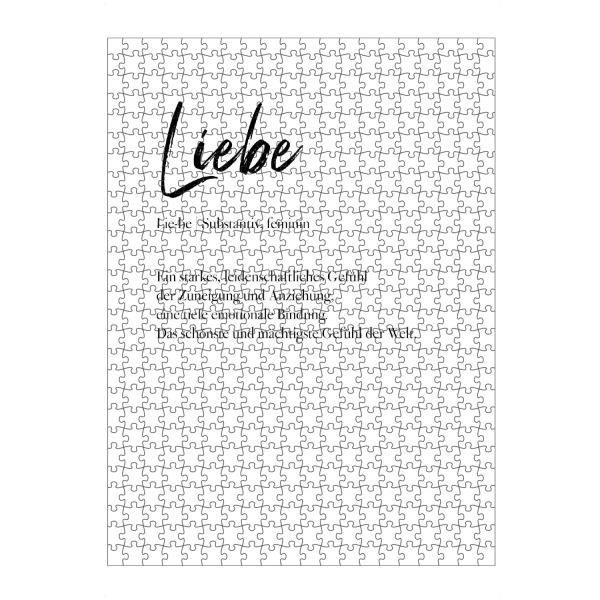 Puzzle Ravensburger "Definition der Liebe" artboxONE - Typografie,Liebe
