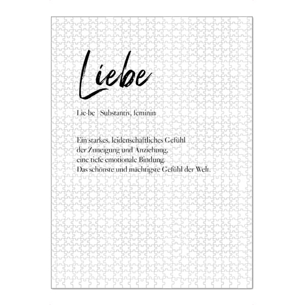 Puzzle Ravensburger "Definition der Liebe" artboxONE - Typografie,Liebe