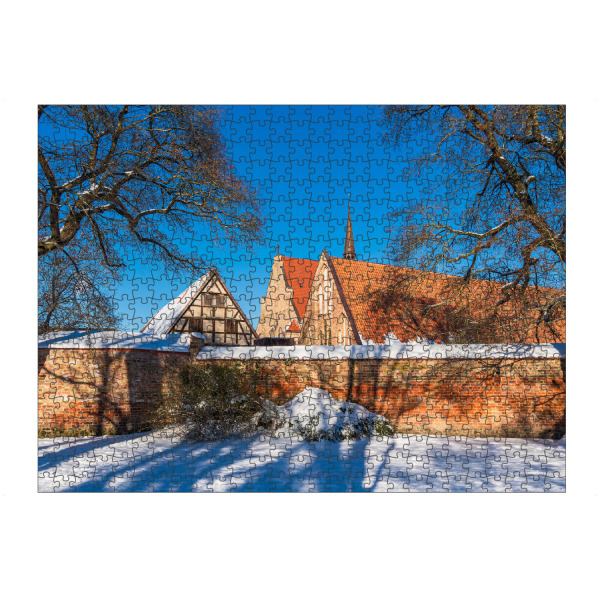 Puzzle Ravensburger "Schnee, Mauer, Kloster" artboxONE - Natur,Reise,Architektur,Städte / Weitere