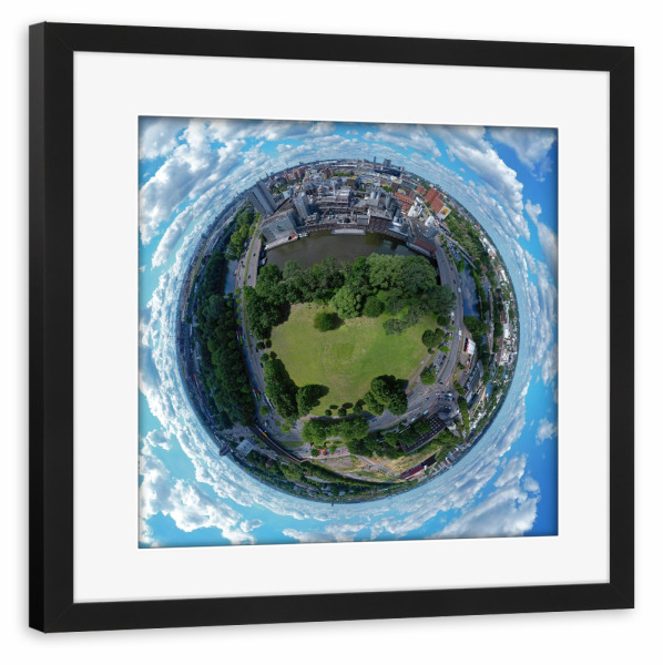 Poster mit Rahmen schwarz "Hamburg Heidenkampsweg&Amsinckstr" artboxONE - Städte,Städte / Hamburg,Reise,Architektur,Reise / Länder