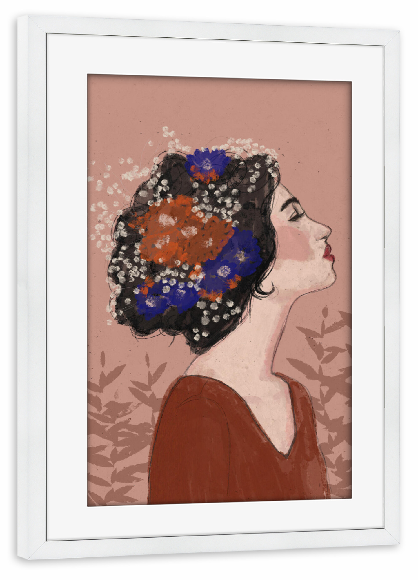 Poster mit Rahmen weiß "Sommernacht" artboxONE - Menschen,Für Mama