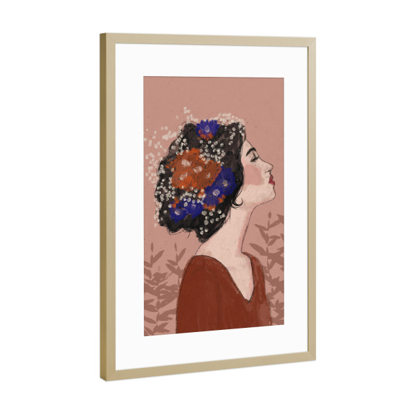 Poster mit Rahmen Gold "Sommernacht" artboxONE - Menschen,Für Mama