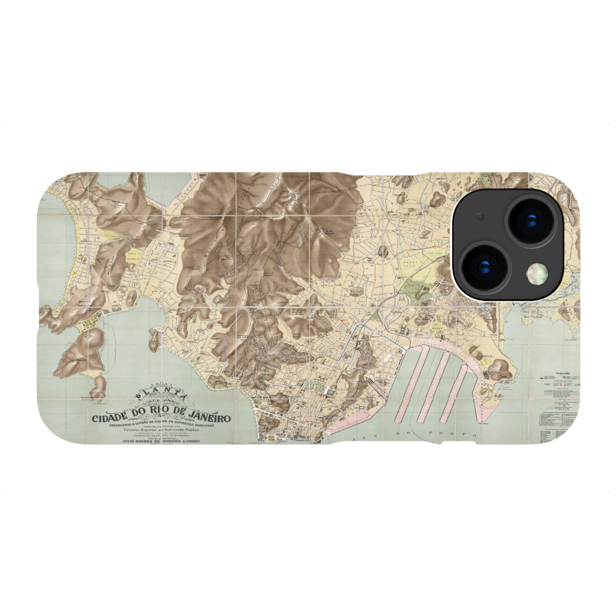 "Karte von Rio de Janeiro"für iPhone - Premium-Case Handyhülle artboxONE
