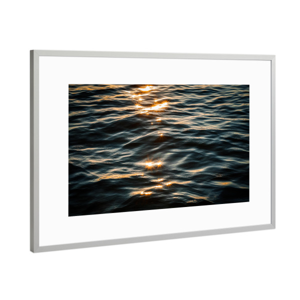 Poster mit Rahmen Silber "Ostseeblick bei Sonnenuntergang" artboxONE - Natur,Reise,Reise / Strand und Meer