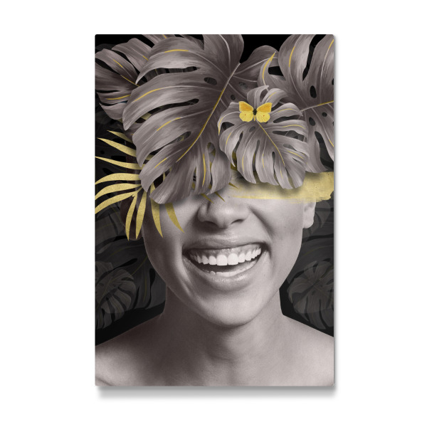 Galerie-Print "Frau Blatt Lächeln" 30x20 cm artboxONE