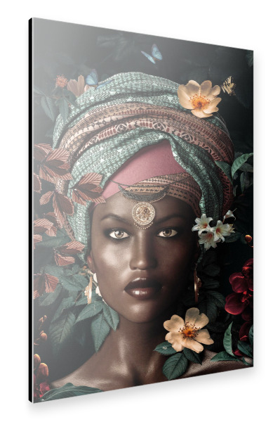 Alu-Dibond "Afrikanische Frau" 30x20 cm artboxONE