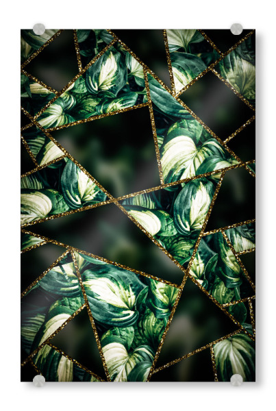 Acrylglasbild "Blattkunst" artboxONE - Abstrakt