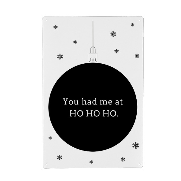 Holzbild "You had me at HO HO HO" artboxONE - Typografie,Liebe,Weihnachten