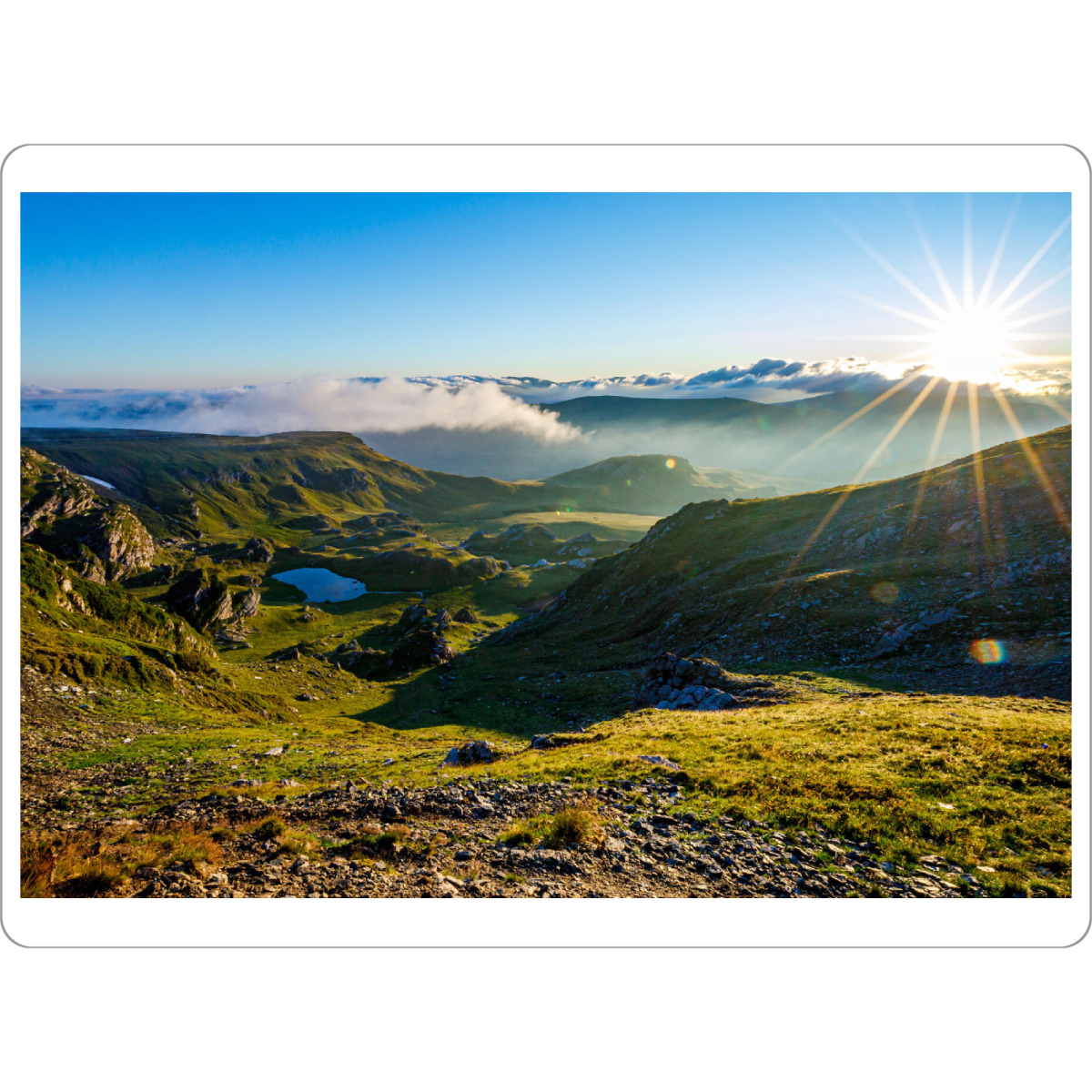 Tischset "Sonnenaufgang in den Karpaten" artboxONE - Natur - Rumänien,Karpaten,Landschaft,Natur,Transfaragasan,Transalpina,Berge,Sonnenaufgang