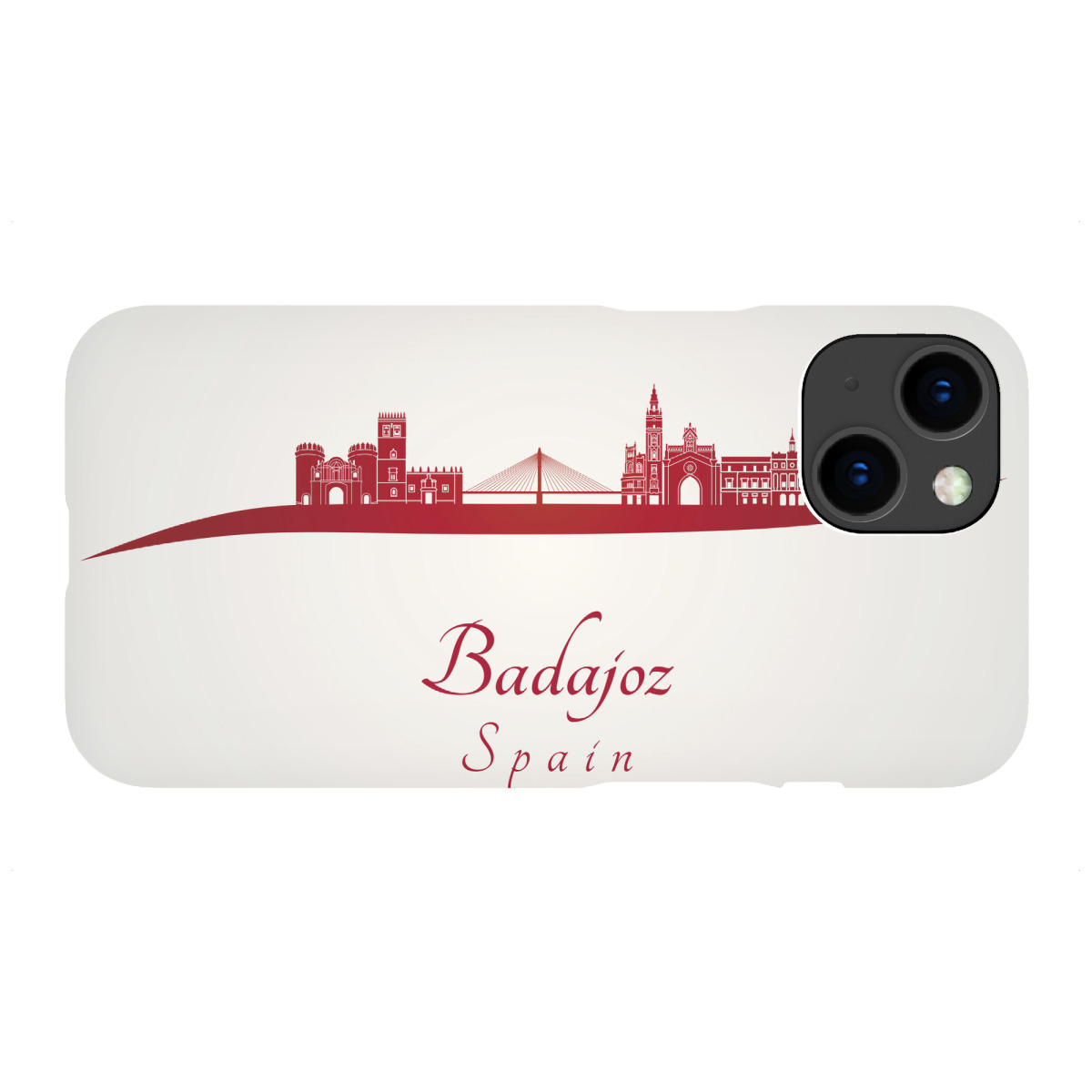 iPhone "Badajoz-Skyline in Rot" Premium-Case Handyhülle artboxONE
