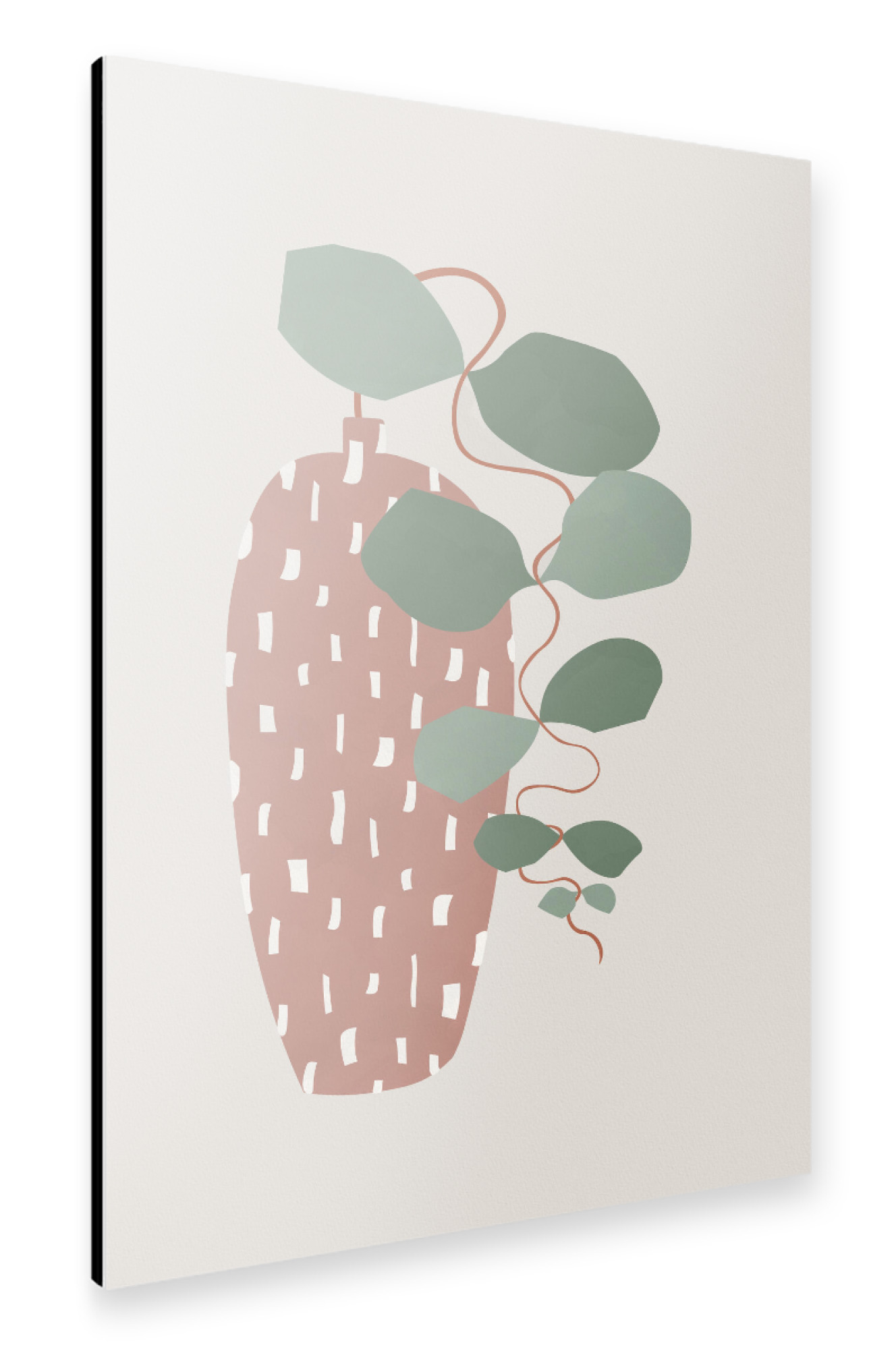 Alu-Dibond "Terrazzo & Leaves" 75x50 cm artboxONE