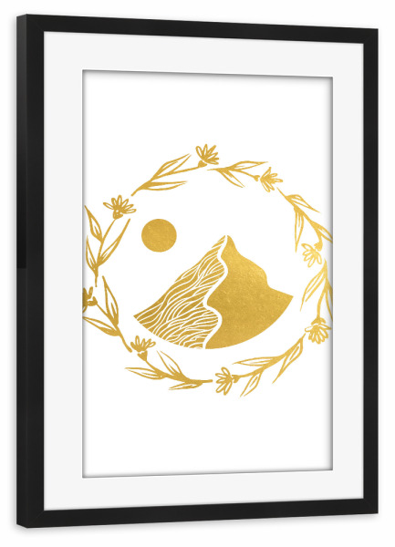 Poster mit Rahmen schwarz "Göttin des Herdes und der Heimat" artboxONE - Natur,Floral,Abstrakt,Geometrie