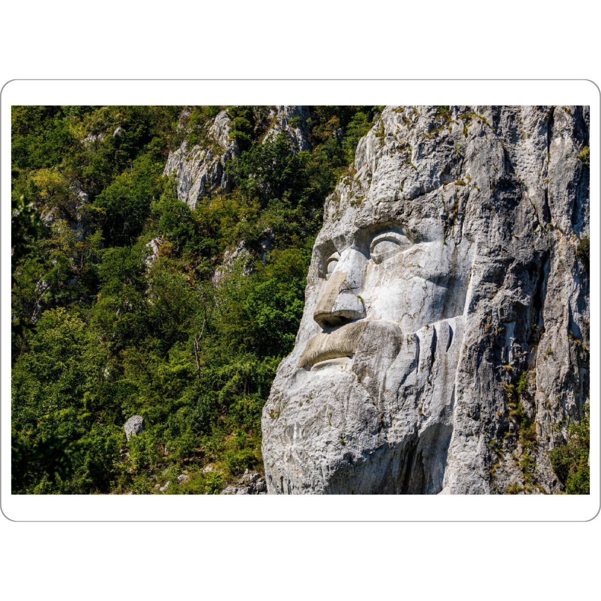 Tischset "Statue von Dakerkönig Decebalus" artboxONE - Architektur - Rumänien,Donau,Statue,Decebalus,Dakerkönig,Daker,Felsen,Eisernes tor