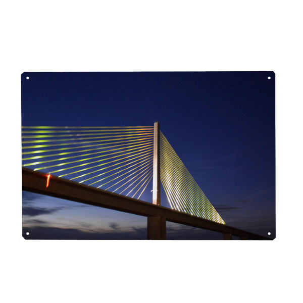Holzbild "Sunshine Skyway Bridge" artboxONE - Reise,Reise / Strand und Meer,Reise / Länder