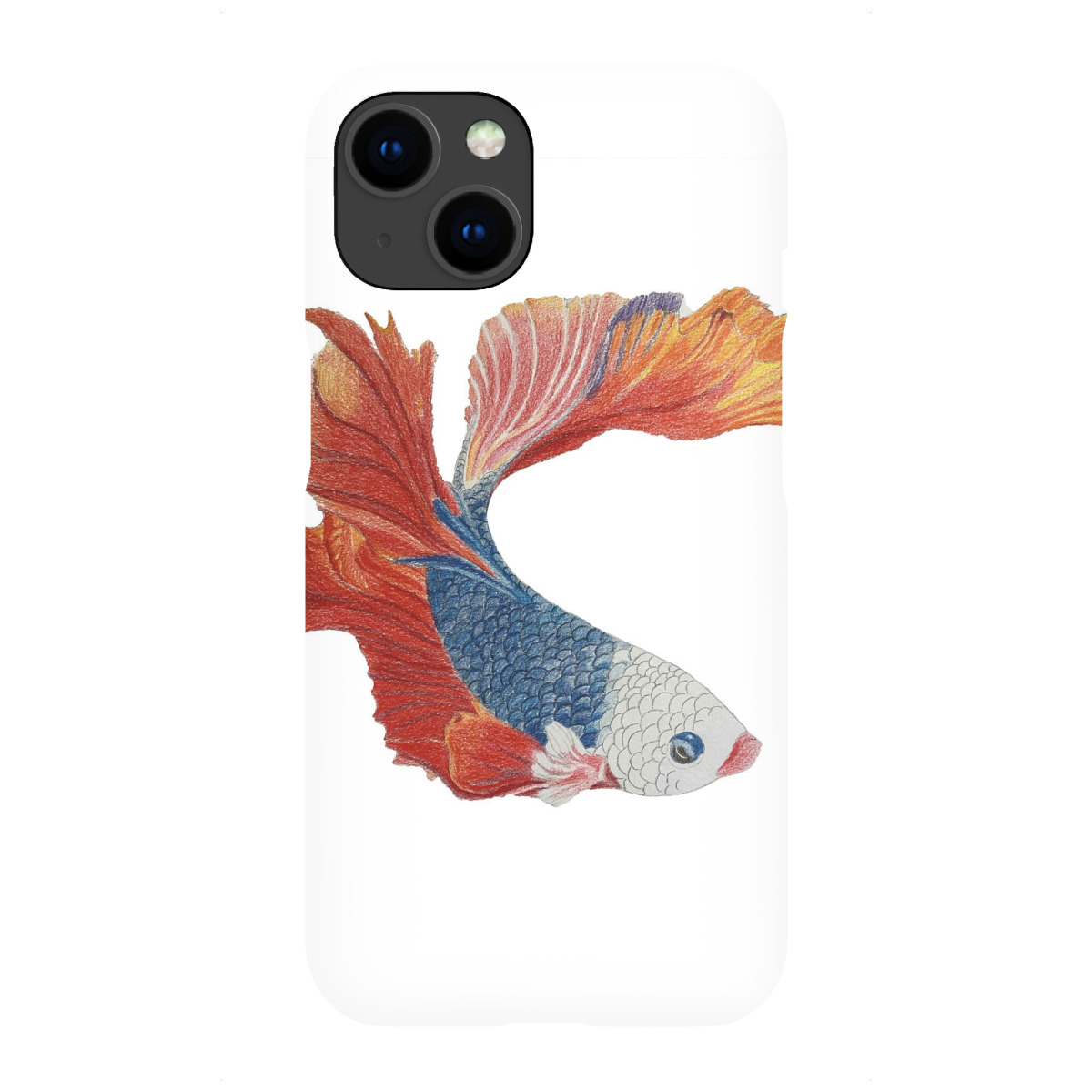 "Blau-roter Fisch"für iPhone - Premium-Case Handyhülle artboxONE