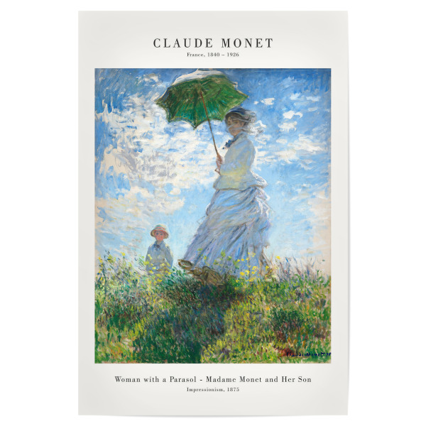 Poster 30x20 cm "Monet - Dame mit dem Schirm" artboxONE - Natur,Menschen