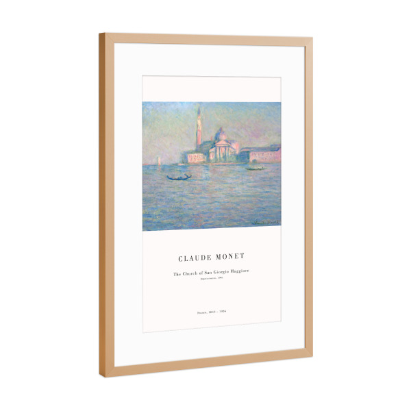 Poster mit Rahmen Kupfer "Monet - San Giorgio Maggiore" artboxONE - Natur,Reise / Strand und Meer