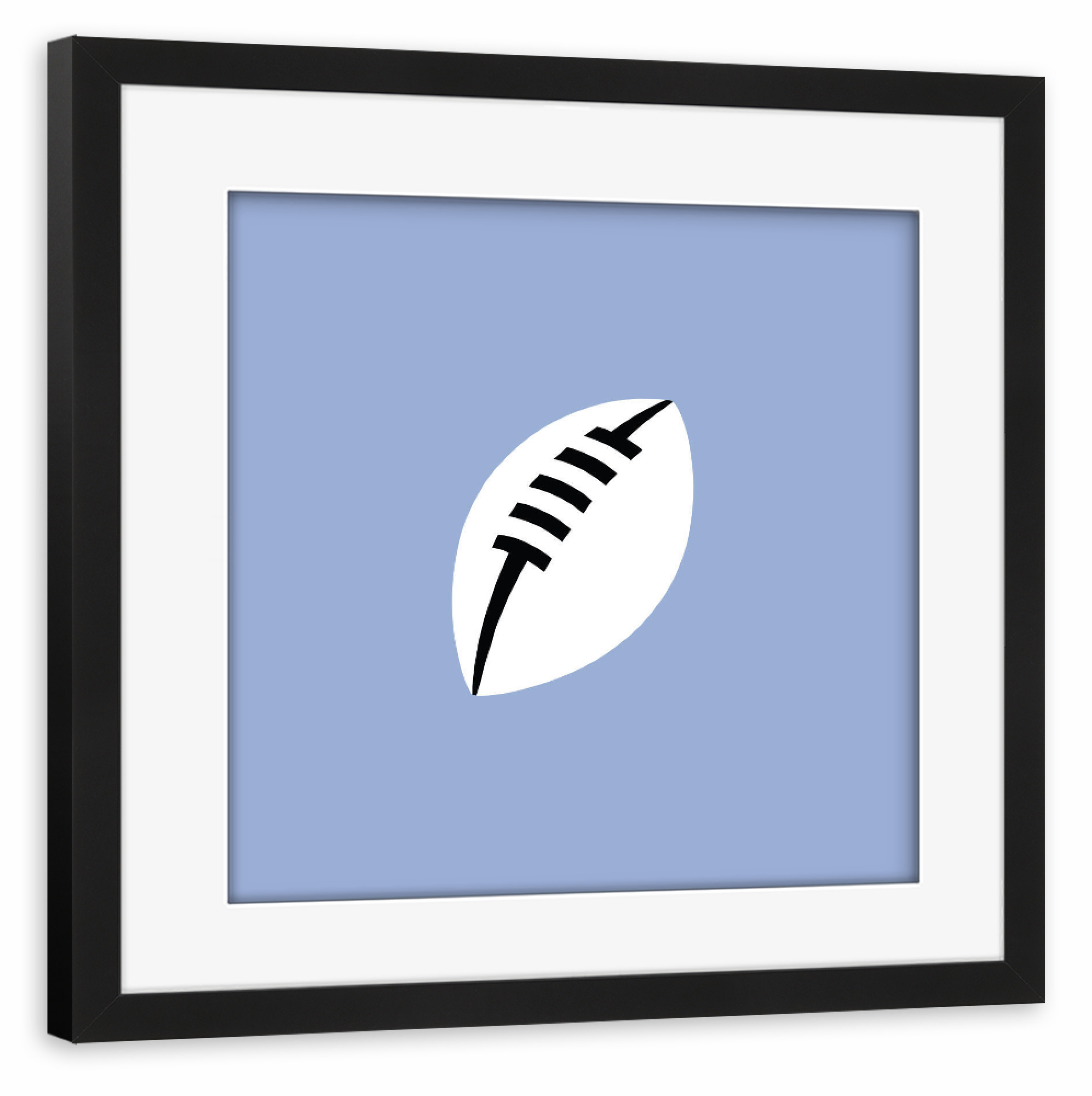 Poster mit Rahmen schwarz "FootballONE" artboxONE - Sport - Football,Sports,Sport,Illustration