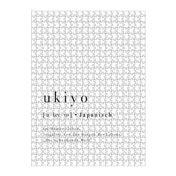 artboxONE Puzzle "Ukiyo Definition" artboxONE - Typografie,Menschen