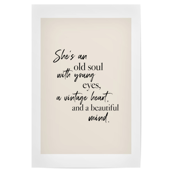Poster 30x20 cm "She is" artboxONE - Typografie,Menschen