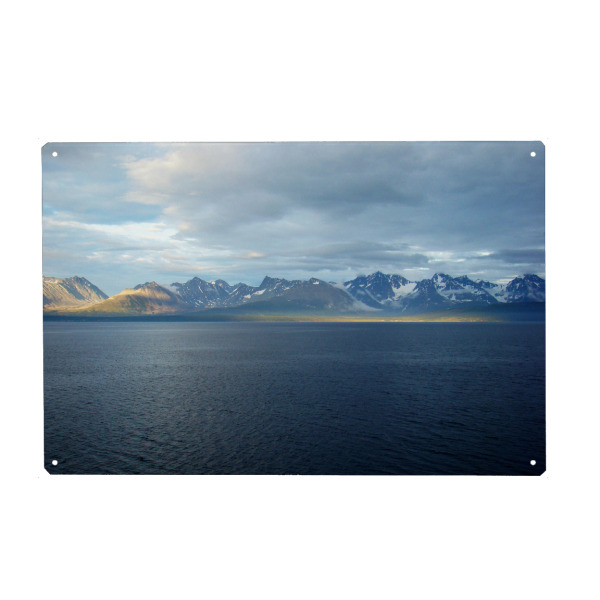 Holzbild "Mitternachtssonne in Norwegen" artboxONE - Natur,Reise,Reise / Strand und Meer,Reise / Länder
