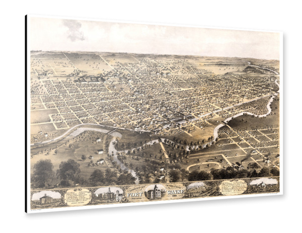 Alu-Dibond "Fort Wayne - Indiana" 30x20 cm artboxONE