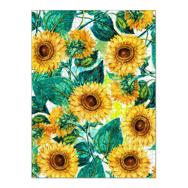 Puzzle Ravensburger "Helianthus Annuus" artboxONE - Natur,Floral - Floral,Botanisch,Helianthus,Annuus,Blumen,Natur,Vinrtage,Exotisch,Retro,Dschungel