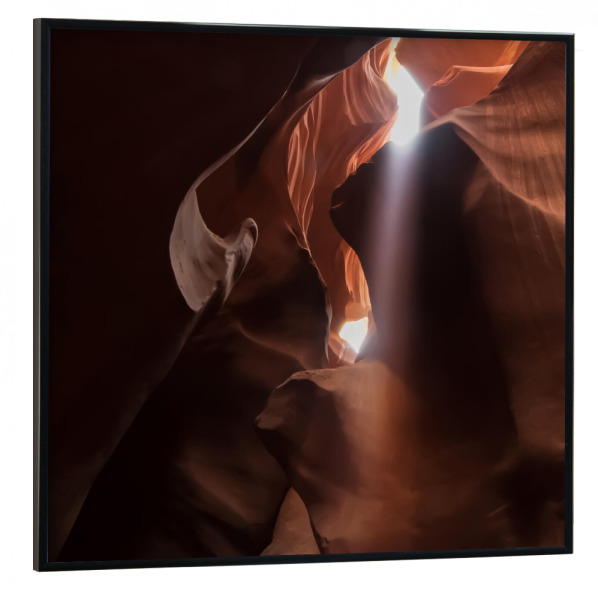 Poster mit schwarzem Rahmen 30x30 cm "Kurven und Licht" artboxONE - Natur,Reise,Reise / Länder