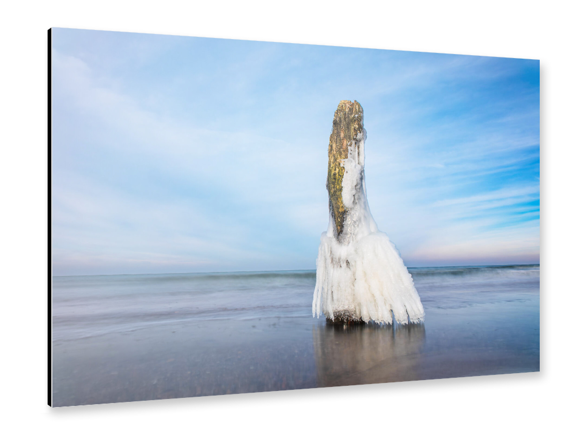 Alu-Dibond "Buhne, Strand und Ostsee" 75x50 cm artboxONE