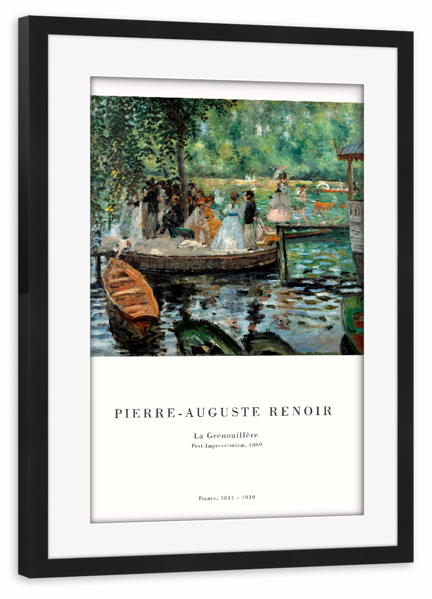 Poster mit Rahmen schwarz "Renoir - La Grenouillère" artboxONE - Natur,Menschen,Reise / Strand und Meer
