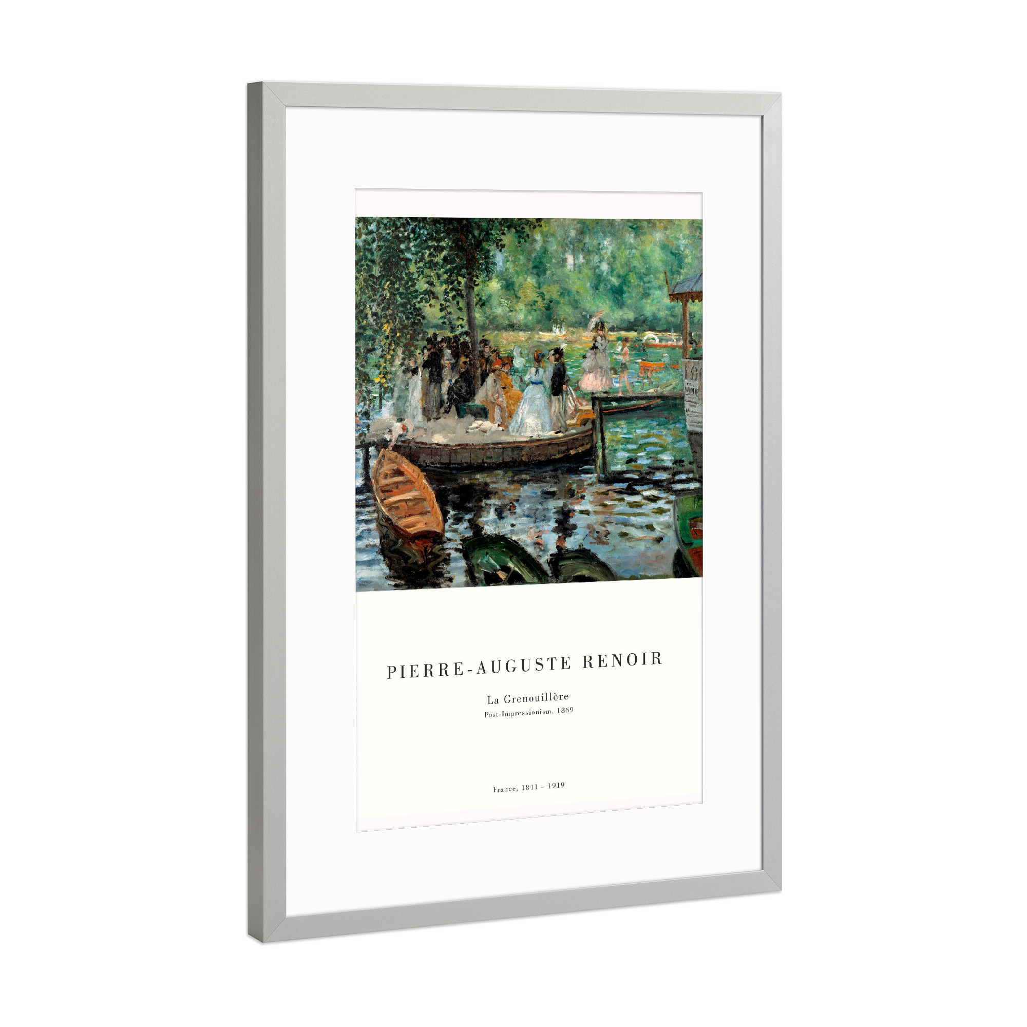 Poster mit Rahmen Silber "Renoir - La Grenouillère" artboxONE - Natur,Menschen,Reise / Strand und Meer