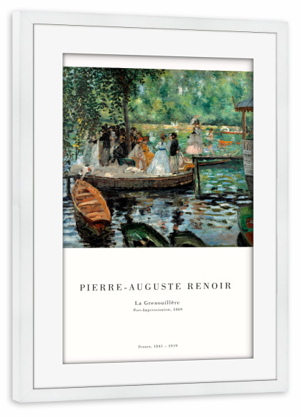 Poster mit Rahmen weiß "Renoir - La Grenouillère" artboxONE - Natur,Menschen,Reise / Strand und Meer