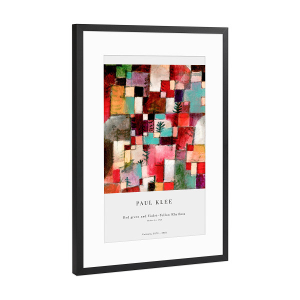 Poster mit Rahmen Schwarz (Metallic) "Klee - Rythmus" artboxONE - Abstrakt,Geometrie