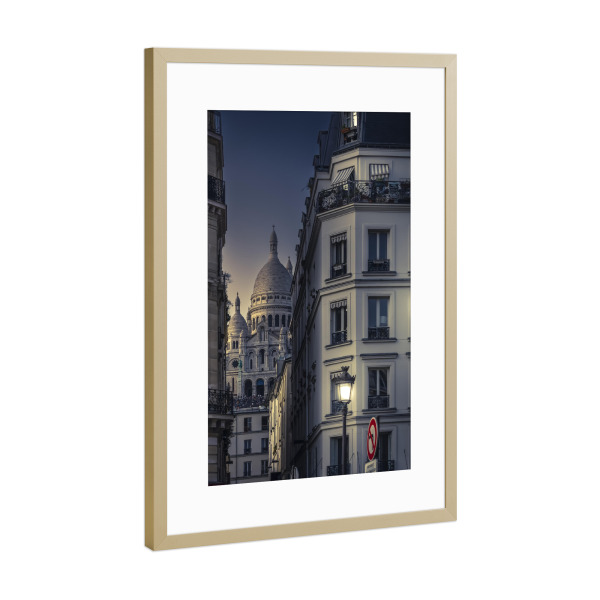 Poster mit Rahmen Gold "Lichter und Denkmal" artboxONE - Städte,Reise,Architektur,Städte / Paris,Reise / Länder