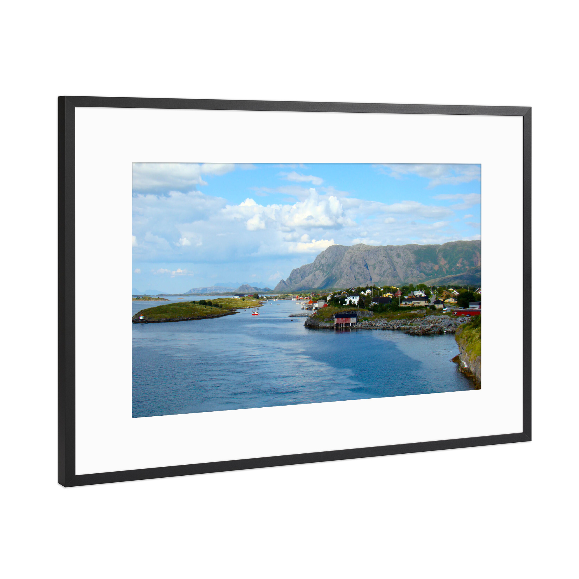 Poster mit Rahmen Schwarz (Metallic) "Norwegens Küste" artboxONE - Natur,Reise,Reise / Strand und Meer,Reise / Länder
