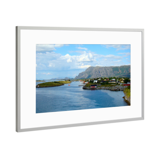 Poster mit Rahmen Silber "Norwegens Küste" artboxONE - Natur,Reise,Reise / Strand und Meer,Reise / Länder