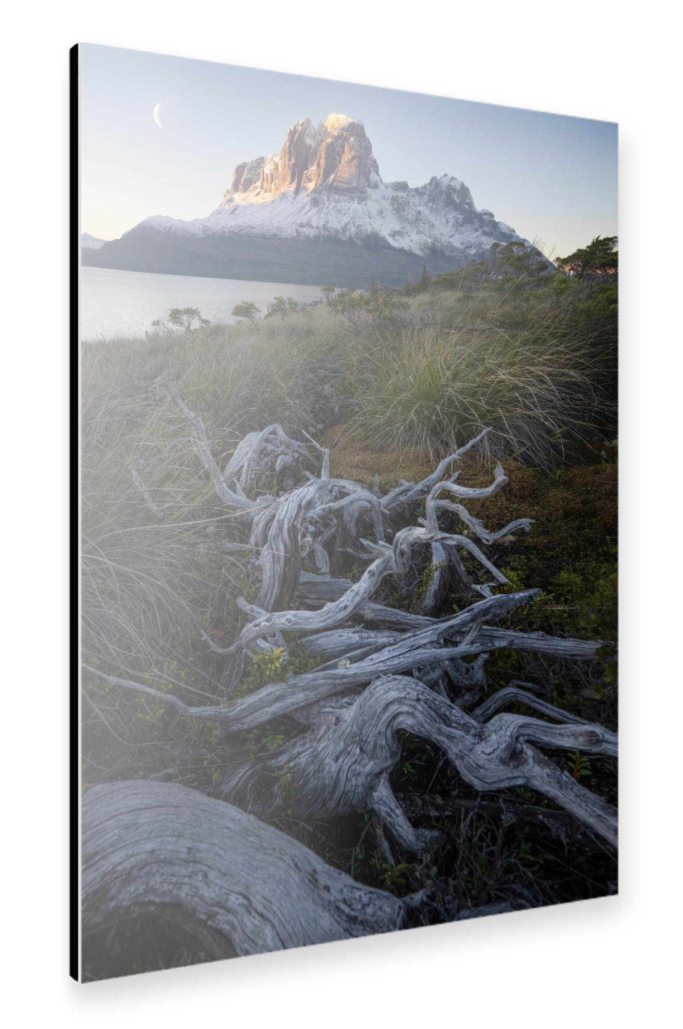 Alu-Dibond "Mondaufgang - patagonische Fjorde" 30x20 cm artboxONE