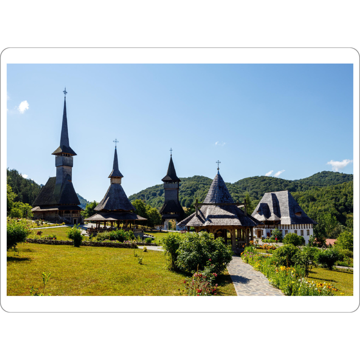 Tischset "Das Kloster Barsana in Rumänien" artboxONE - Architektur - Barsana,Kloster,Rumänien,Maramures,Religion,Glaube,Holzkirche - Bild barsana