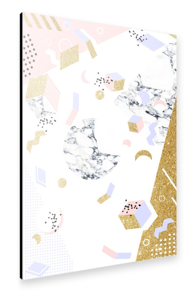 Alu-Dibond "Marmor-Mond-Abstraktion" 30x20 cm artboxONE