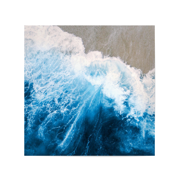 Poster 20x20 cm "Eingehende Wellen" artboxONE - Natur,Reise - Hell,Blau,Ozeane,Ozean,Meere,Meer,Strand,Wellen,Wellen