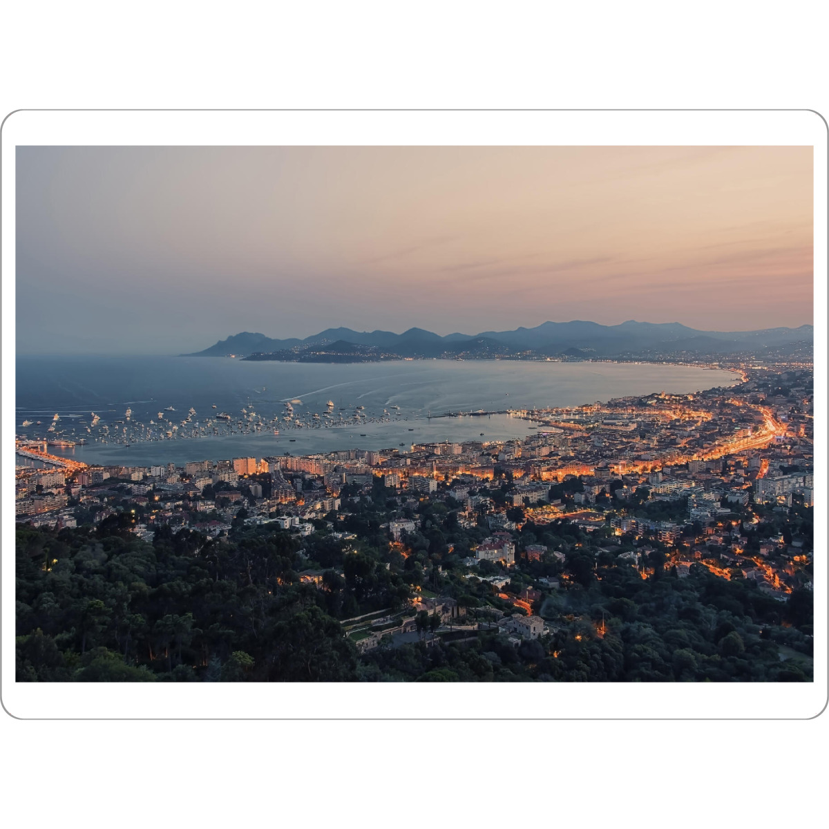 Tischset "Cannes-Sonnenuntergang" artboxONE - Städte,Reise,Architektur,Reise / Länder,Städte / Weitere