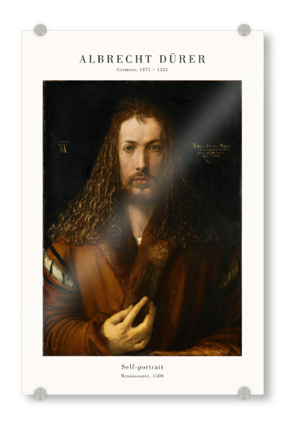 Acrylglasbild "Dürer - Selbstportrait" artboxONE - Menschen - Portrait,Mann,Schönheit,Dürer,Kunst,Malerei,Gemälde