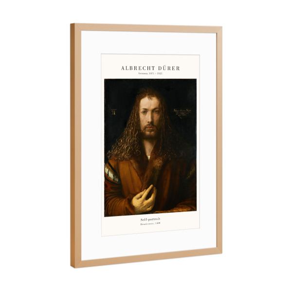 Poster mit Rahmen Kupfer "Dürer - Selbstportrait" artboxONE - Menschen - Portrait,Mann,Schönheit,Dürer,Kunst,Malerei,Gemälde